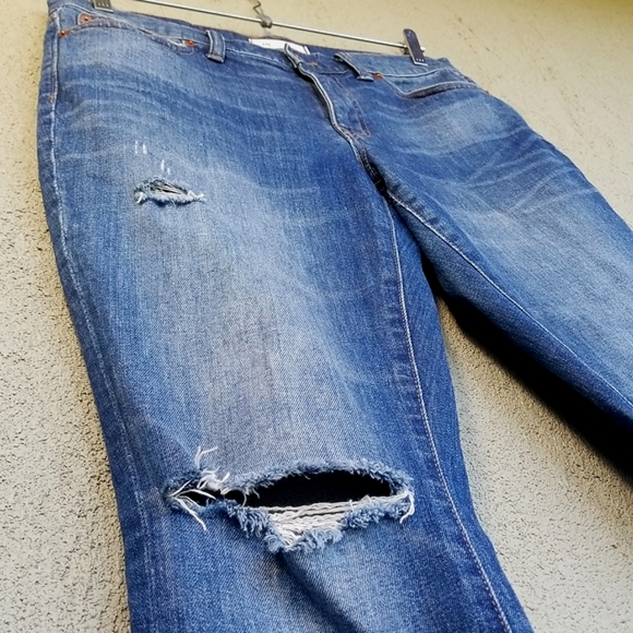 Madewell Slim Boy Jean Brinville Wash Rip & Repair 27 - Picture 9 of 15